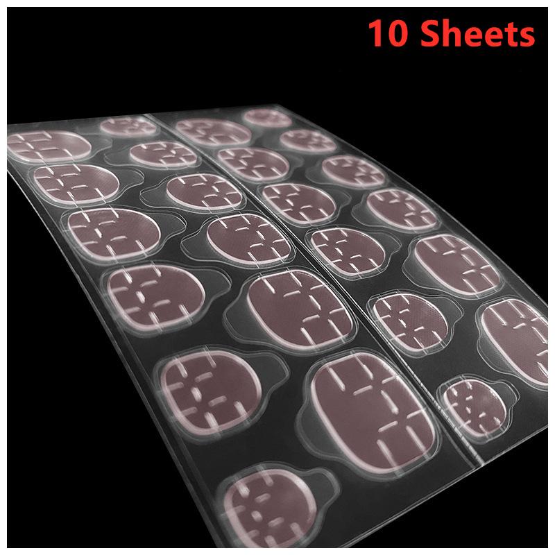 New Style Double-Sided Nail Adhesive Stickers Breathable Transparent Bendable Fake Nail Glue Fake Nail Tips for Women and Girls