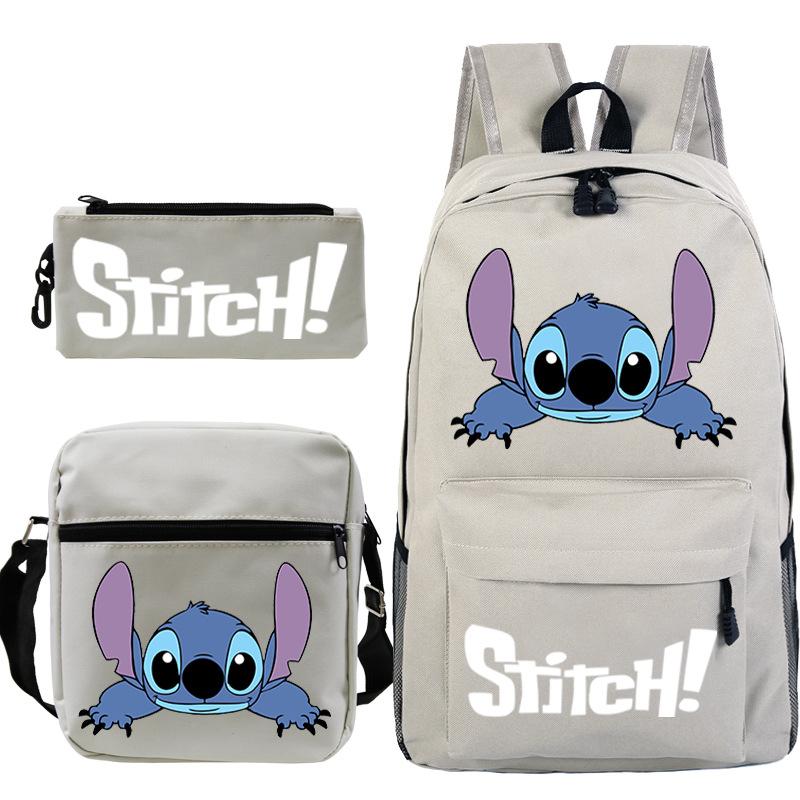 Детский рюкзак с мультяшным принтом, школьная сумка, сумка через плечо, пенал, набор three-piece set