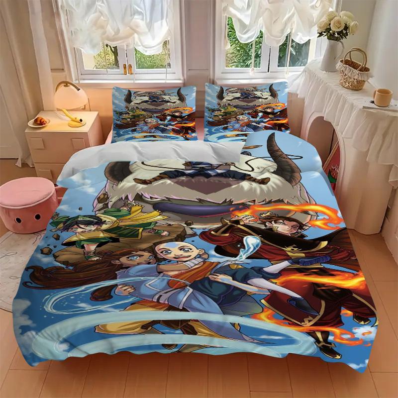 Fantasy Heroes Unite Bettwäsche-Set 3-teilig Bettbezug mit 2 Kissenbezügen Heim-Geburtstagsgeschenk