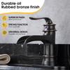 Waterfall Faucet Bathroom Faucet Single Handle One Hole Oil Rubbed Bronze Finish Large Spout Lavatory Faucets Oil Rubbed Bronze