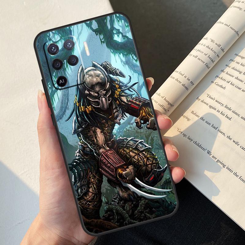 Alien Predator Case For Oppo A54 A74 A94 A17 A57 A77 A76 A16 A96 A18 A60 A80 A40 A38 A58 A78 A98 A15 A5 Pro