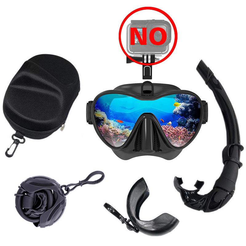 New GoPro Mount, Adjustable Viewing Angle, Floating Diving Mask, Diving Goggles, Respirator, Four-piece Set of Swimming Equipment
