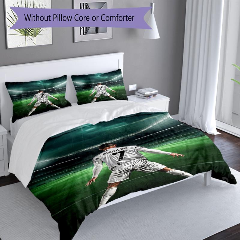 Ronaldo's Golden Legend: Ronaldo's Legacy Bedding Set, Breathable Duvet Cover with Pillowcases, Soft Bed Linen for Bedroom Home Decoration, Perfect Fe
