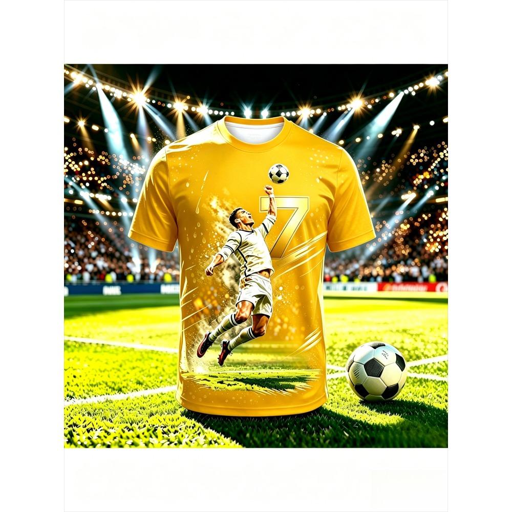 Kids #7 Soccer Jersey Unisex Football T-shirt Top Summer Fashion Print Casual Women Short Sleeve Men's Breathable Tee Shirt
