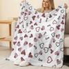 Heart Series Flannel Throw Blanket, High-Density Plush Soft & Skin-Friendly, Ideal for Home, Car & AC Use, Perfect Valentine's Day Gift