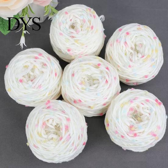 Wool Yarn Crochet Soft Comfortable Multi-purpose Knitting Colorful Fur Ball Thread Home Use Hand