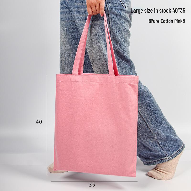 Customizable White Canvas Tote Bag with High-End Feel