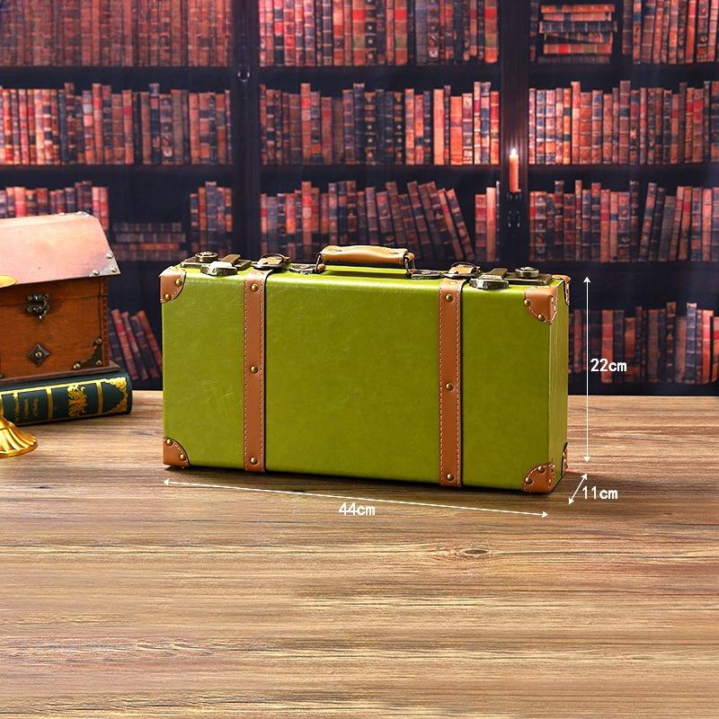 Vintage Wooden Suitcase Multi-Functional Retro Storage Box Retail Displays & Prop Staging | Handheld Decorative Trunk