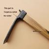 Kujoki No. 7 Forged Small Hoe with Wooden Handle - Durable Gardening Tool for Planting Flowers & Vegetables