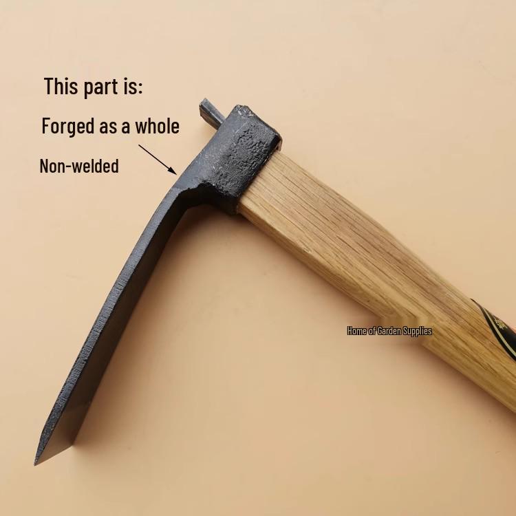 Kujoki No. 7 Forged Small Hoe with Wooden Handle - Durable Gardening Tool for Planting Flowers & Vegetables