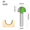 Precision Cutting Ball Nose End Mill Round Nose Cove Router Bit New Wood Carving Bit  Wood Working