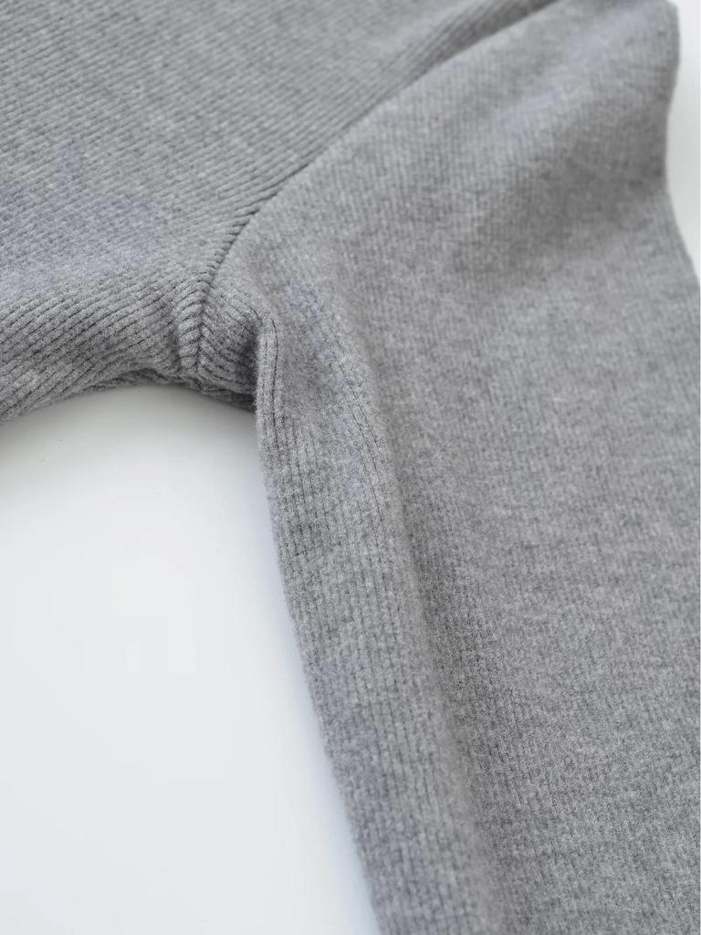 Korean-Style Slim Fit Henry Collar Fleece Long Sleeve T-Shirt for Women - Autumn/Winter Stretchy Base Layer Top