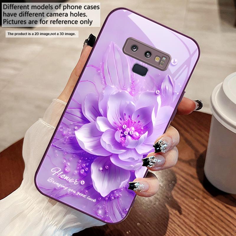 Blooming Blue Flowers For Samsung M02 12 Note 8 9 10 20 A 01 A02 A03 Core 04 05 06 10 12 13 14 15 A16 Glass Ultra Phone Case