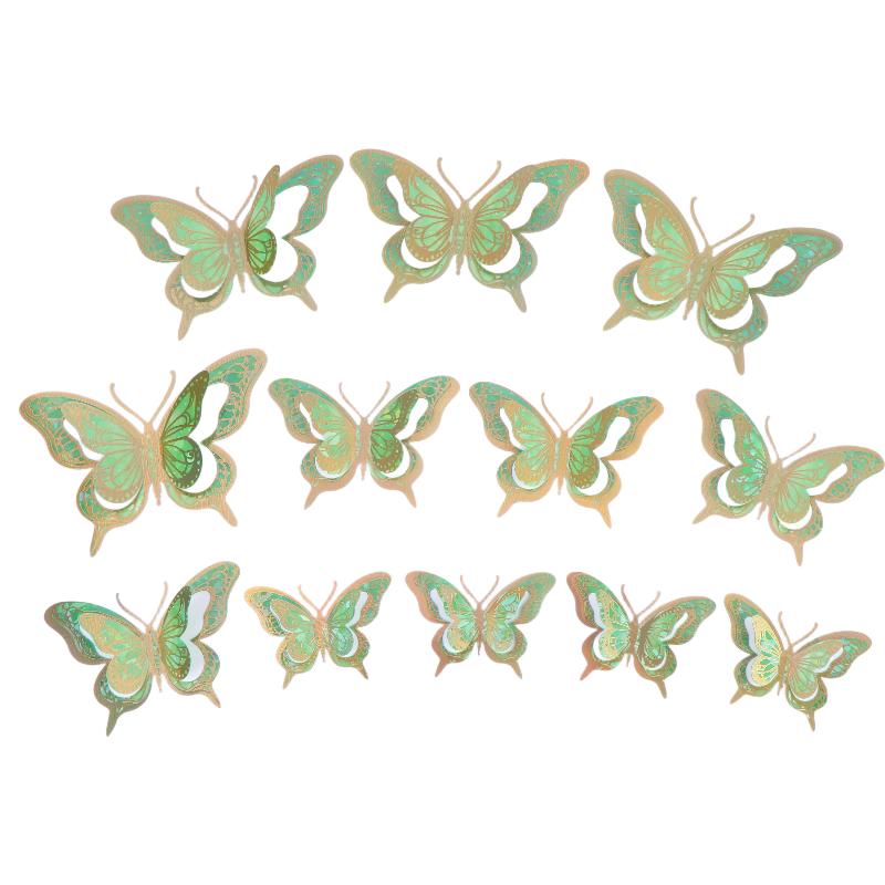 12Pcs Waterproof Butterfly Stickers Self Adhesive Ideal for Scrapbooking and DIY Projects