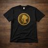Indian Princess Head Gold Coin T-Shirt — $3 Gold Tee — Coin Collector Gift