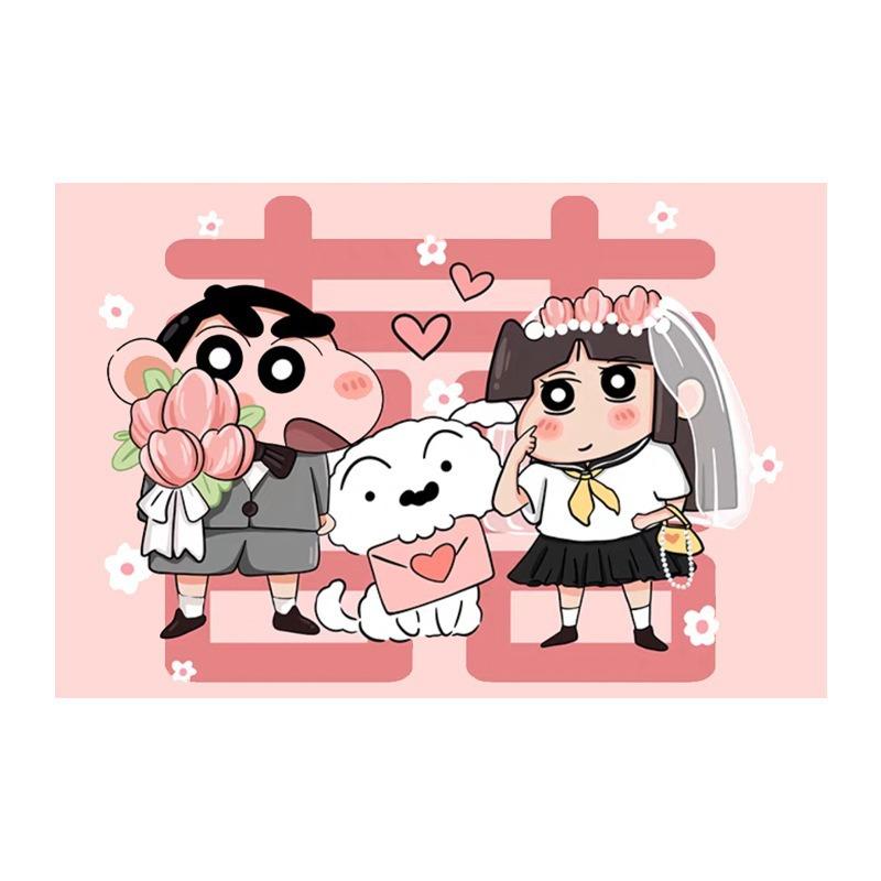 Cartoon Animation Floor Mat, Home Entrance Door Foot Mat Can Be Cut Festive Silk Circle Floor Mat
