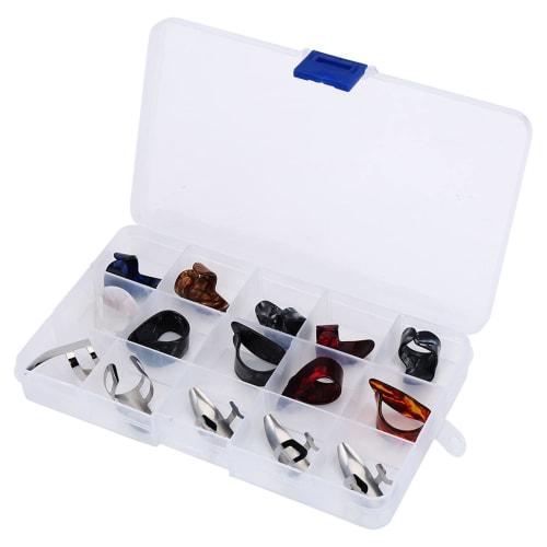 

15-Piece Guitar Thumb Pick Set, Includes Thumb Picks and Index Finger Picks, Finger Protection, Durable and Easy to Use, Perfect for Guitar Enthusiast