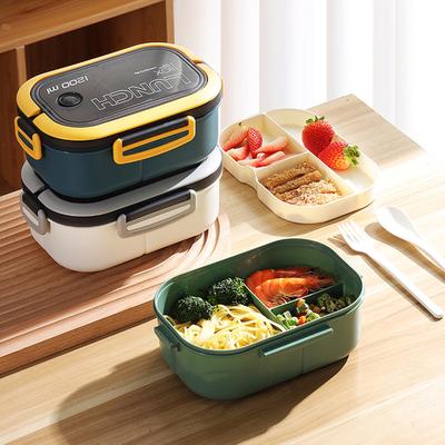 Bento Lunch Box mit 2 Schichten Multi Grid Hohe Kapazität Lebensmittelbehälter für Picknick Wandern