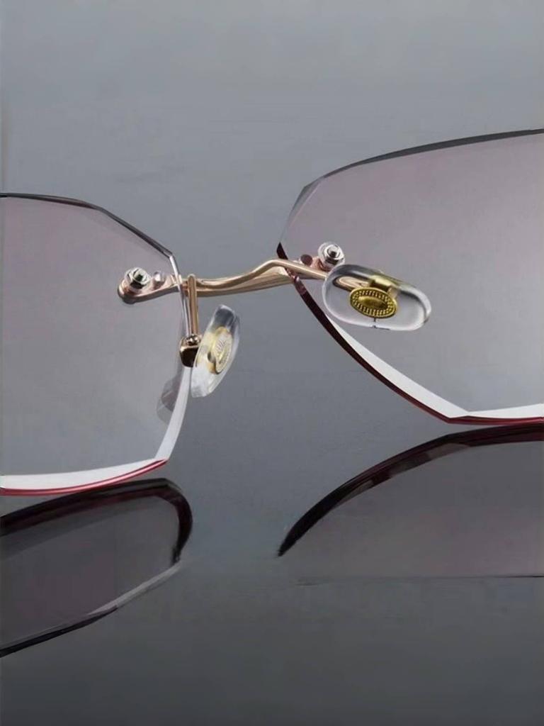 Diamond Trimmed Diamond Rimless Reading Glasses Elegant And Fashionable Women'S Reading Glasses