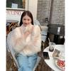 Winter New Car Strip Imitation Fox Fur Coat Women's Light Fur Thickened Coat Short