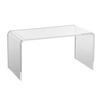 Acrylic Coffee Table, C-Shaped Clear Acrylic End Table, 16.3 Inch High Transparent Acrylic Side Table, for Coffee, Drink, Food