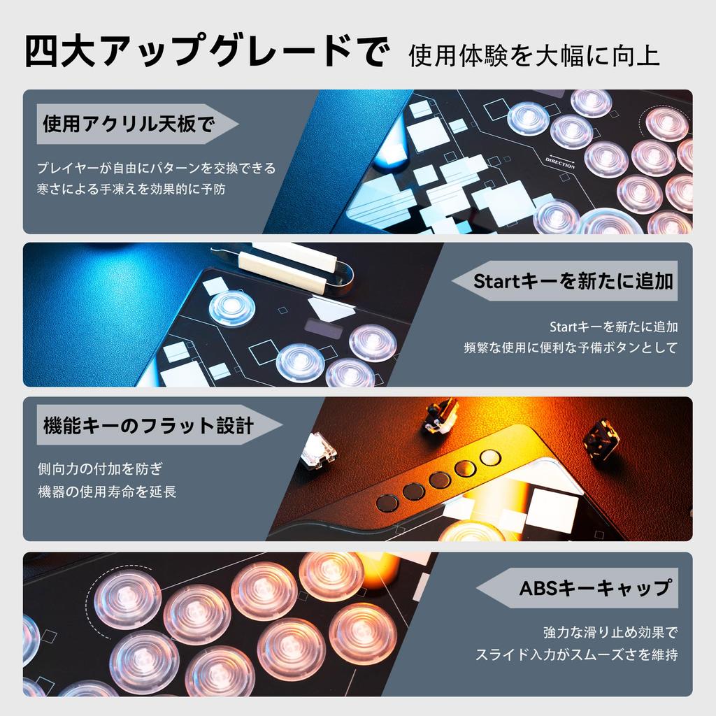 TIKITAKA FTG M3 Hebeloser Controller mit superschneller Aktivierung Kasumi Aluminiumlegierung SF6 Street Fighter Dediziertes Spiel Arcade-Stil für Switch 2