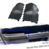 Black 2X Front Door Armrest Panels Leather Cover For Honda Pilot 2009-2015