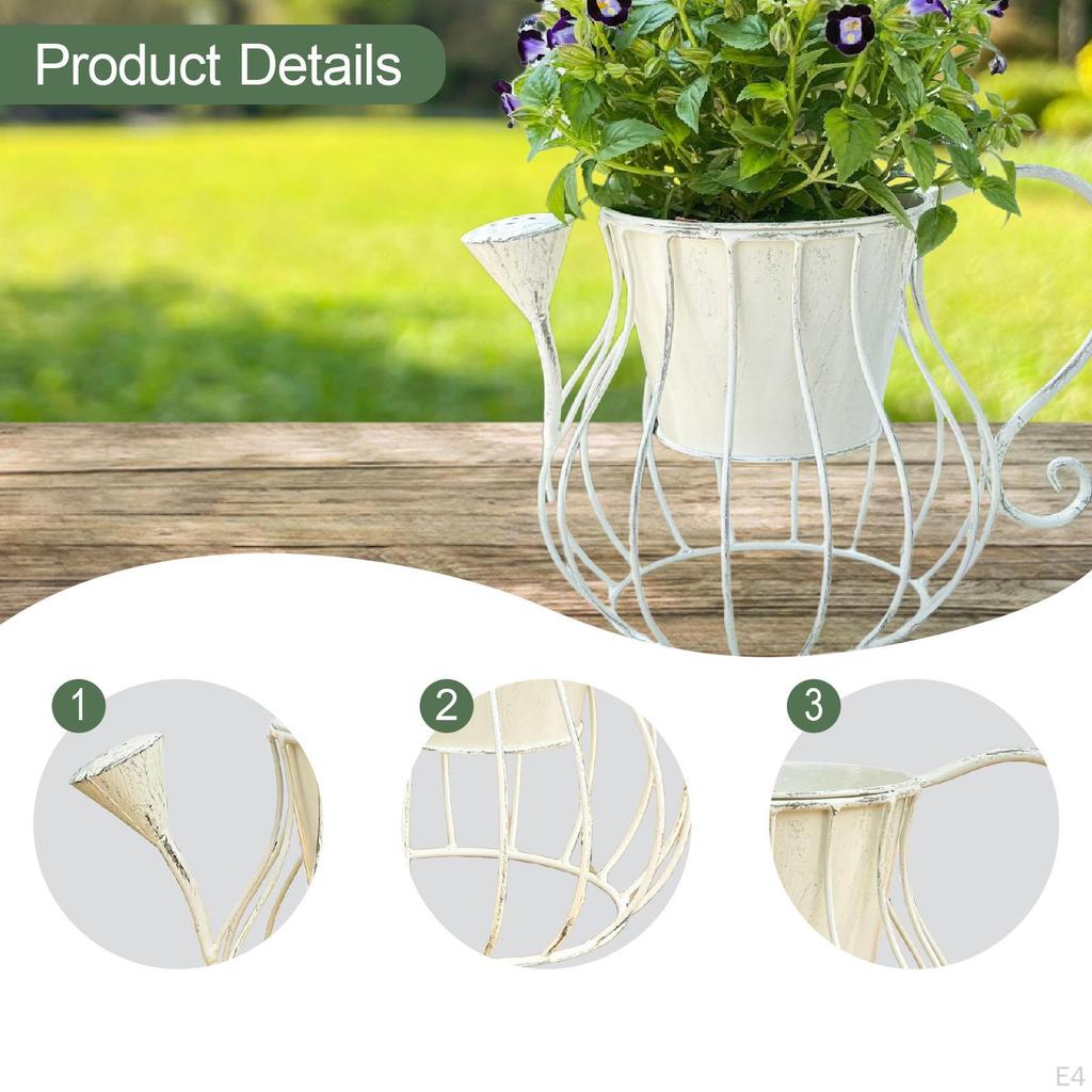 Gießkannenförmiger Blumentopf Übertopf Niedlich Metall Vielseitiger Pflanzenbehälter Eisen Pflanzgefäß