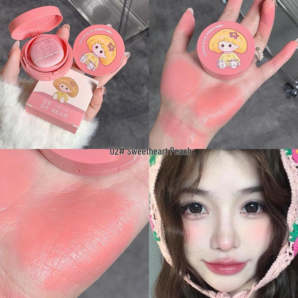 Gege Bear Tea Rose Cushion Blush - Soft, Subtle Daily Whiteness Enhancer