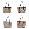 Pu Large Tote Bag For Women With Zipper Closure And Inner Pockets For Daily Use