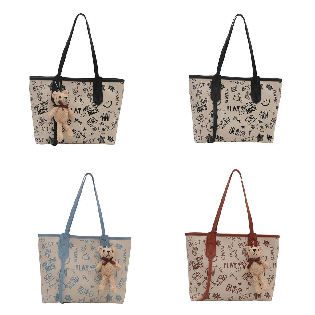 Pu Large Tote Bag For Women With Zipper Closure And Inner Pockets For Daily Use