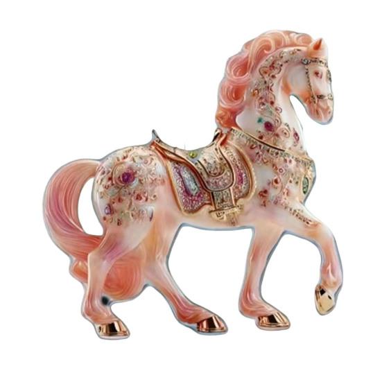 1/2/3/4 Pcs Horse Ornaments For Christmas Tree Metallic Rhinestones Horse