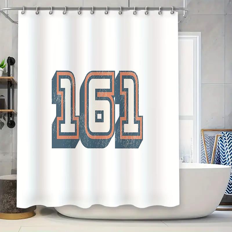 

Bathroom Shower Curtain Vintage Floral Pattern Waterproof Fabric Decor for Washroom 90x180cm