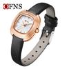 Ofns Women's Students Simple Quartz Watch Small Fragrance Style Mother Of Pearl Dial Waterproof Casual Watch For Girlfriend Gift