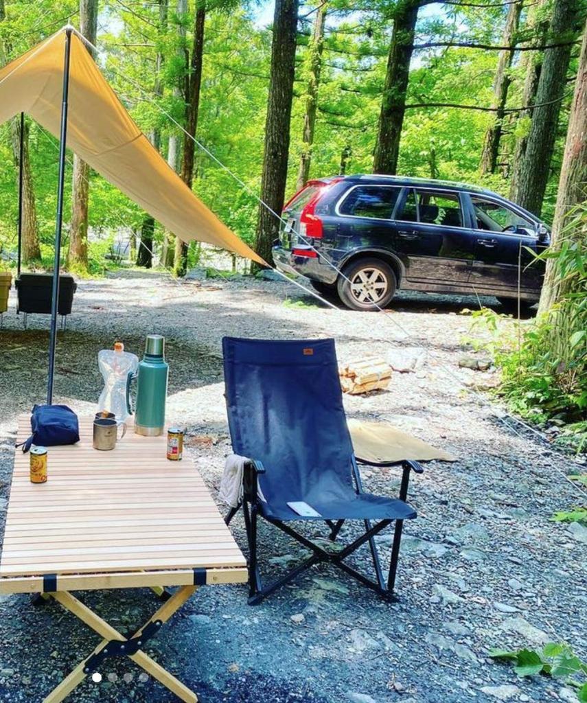 CAMPING MOON Relaxing Low Canvas Long Chair, Low-Style Chair, Fabric, Size, Denim, F-1002C-BL