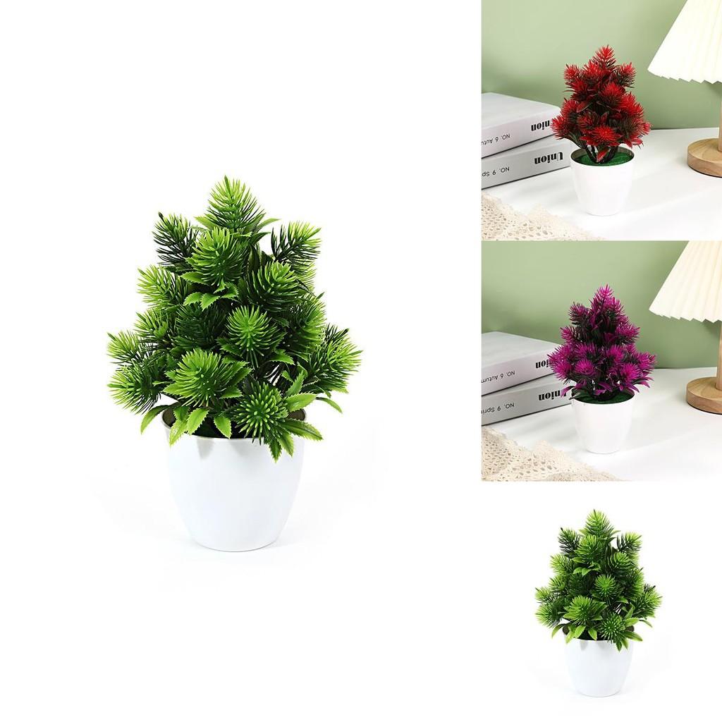 Plastic Faux Pinus Plant For Room Decor And Hotel Entrance With Durable Design
