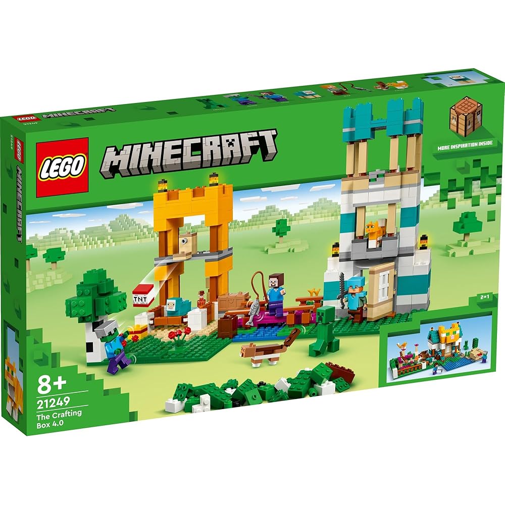 LEGO Minecraft Crafting Box 4.0 Building Blocks Toy for Kids Ages 8-10