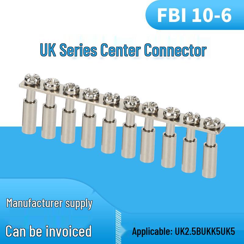 2.5MM Square Pure Copper DIN Rail Terminal Block, Flame Retardant, 100-Piece Box, UK2.5B