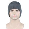 Solide Strickmütze Wintermütze aus Kaninchenfellimitat für Herren Warme Ohrenschützer Herbstmütze Herren Wintermütze