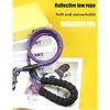 1.5M/2M/3M Large Dog Rope Round 1.2CM Nylon Pet Leash Strengthen Reflective Rope Walking Dog Traction Collar Harness Dog Lead
