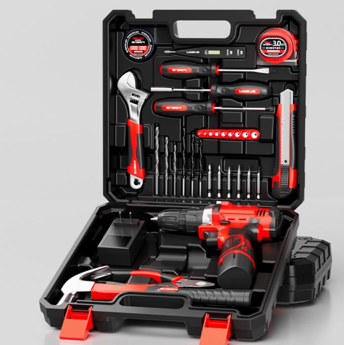 Cordless Hand Tools Kit Repair Electrical Power Combination Tool Box Hardware Hand Wrench Tool Box Car Repair Kit Case