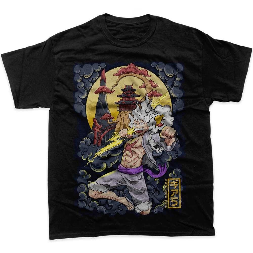 One Piece Anime Luffy Gear5 Print T Shirt Unisex Unisex Cotton Short Sleeve Summer Y2k Graphic Tee Casual Streetwear Oversized Tops