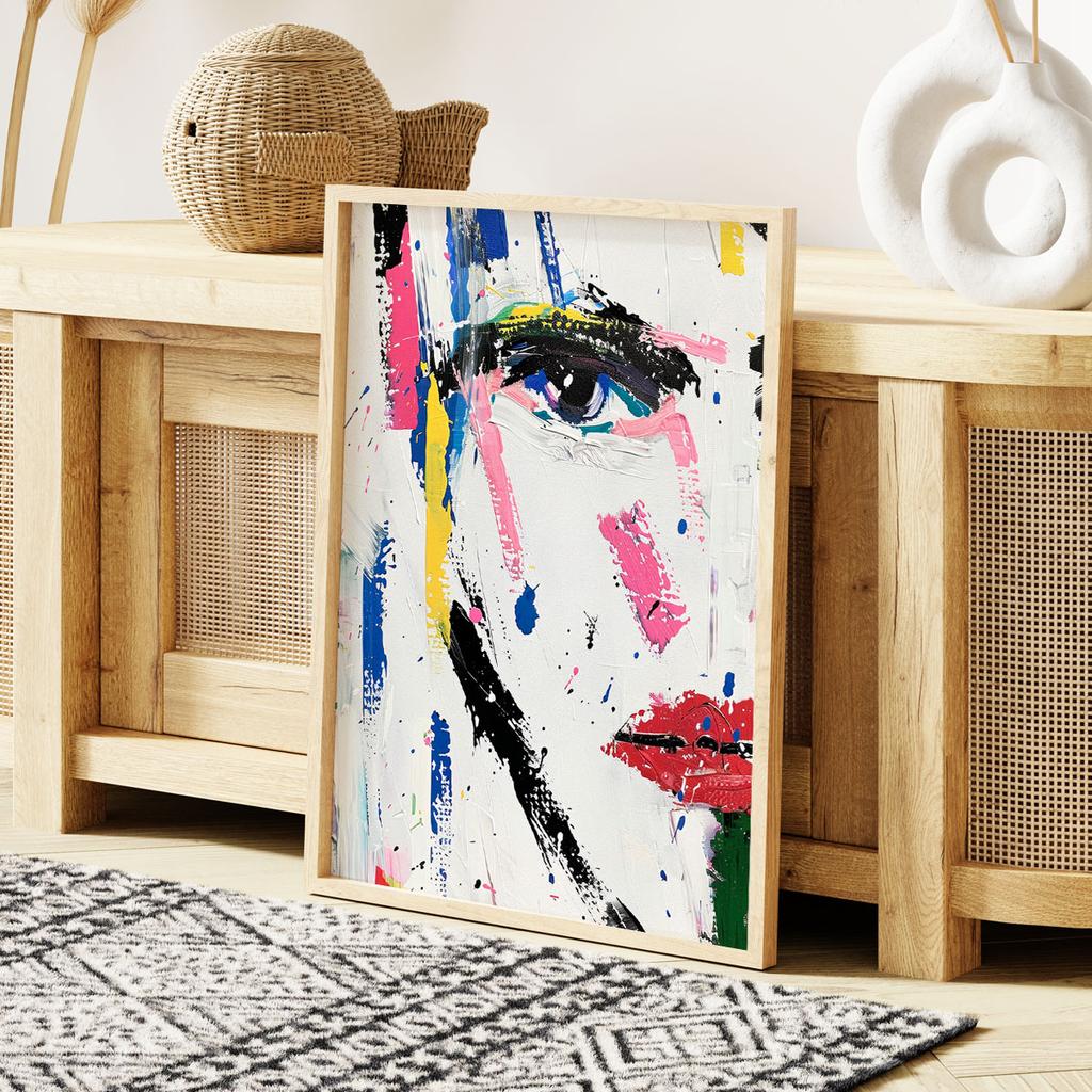 Poster Abstraction Portrait Face