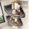Bathroom Triangle Corner Shelf Wall Mounted Shower Caddy No Drill Storage Basket for Toilet & Shower Corner