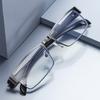 J89868 Anti Blue Light Reading Glasses Metal Squared Computer Readers Unisex Corrective Eyeglasses 1.0-4.0 Blue Light Blocking