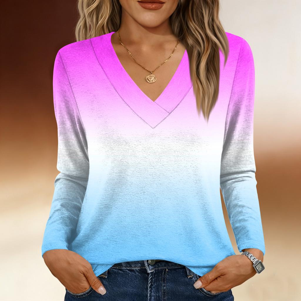 Μακρυμάνικα πουκάμισα για γυναίκες Χαριτωμένα γραφικά μπλουζάκια μπλουζάκια Casual Plus Size Basic Tops Πουλόβερ