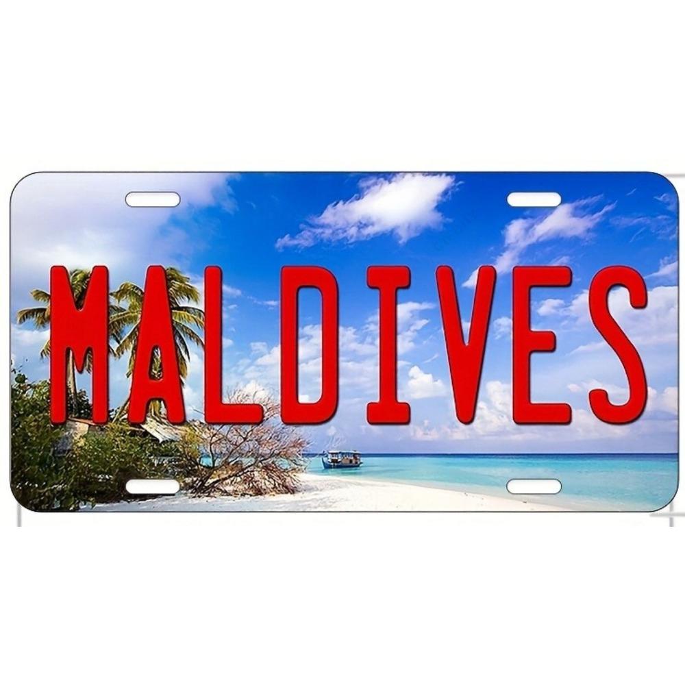 Souvenir Number for the Car , Car Number Plate for Interior Decoration, Metal, 15x30 Cm