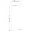 Door Mirror Black 50x100 cm Glass and Aluminum