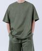 Top Boy Heavy Duty Pigment Oversized Short Sleeve T-Shirt Light Khaki