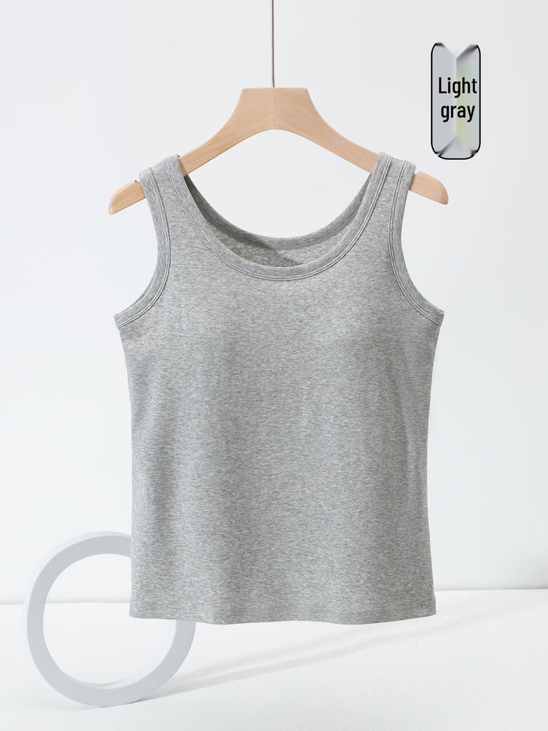 Women's Anti-Light Cotton Camisole: Covers Underarm, Chest Pads, Wear Alone or as Base Layer, Sleeveless Top